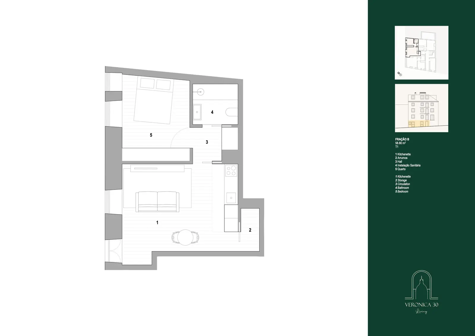 Apartment — 1 ch. — Lisboa